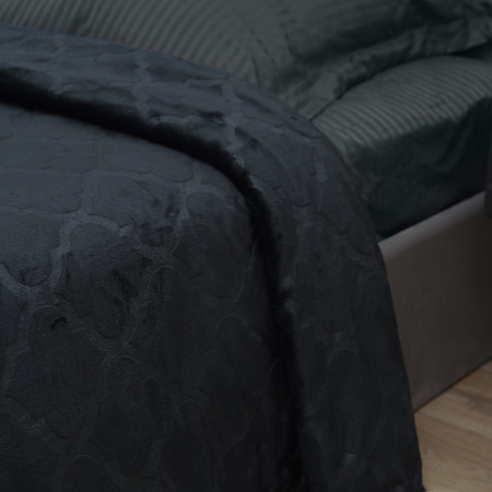 Дубай(серый) плед велсофт