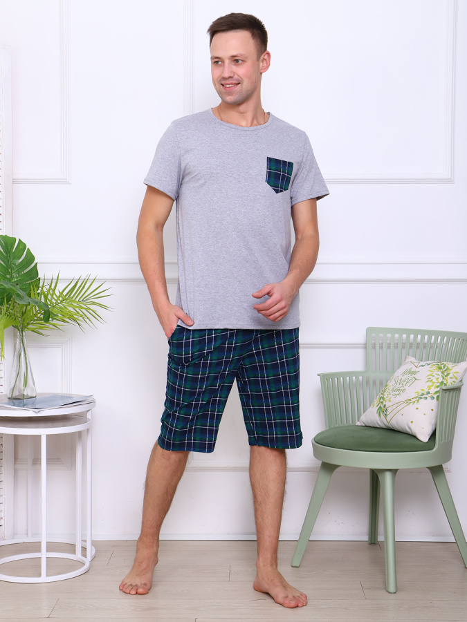 Карл-2 (зелёный) комплект (футболка+шорты)