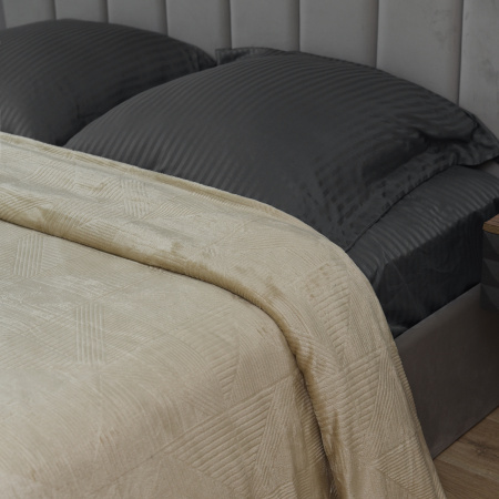 Графика(беж) плед велсофт