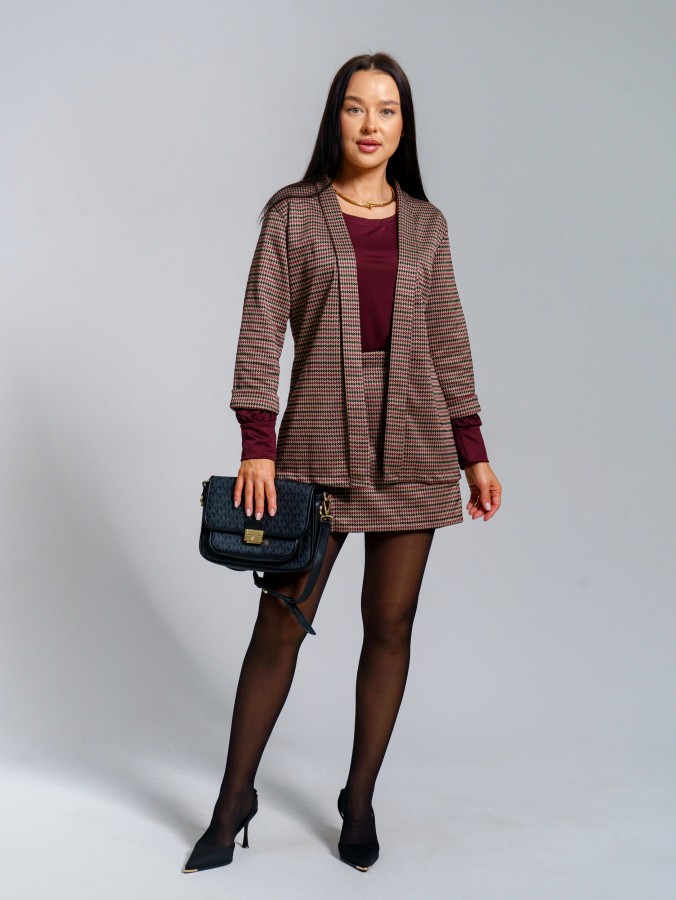 Джульетта (бордо) юбка-шорты