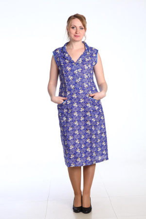 Платье с острым воротником