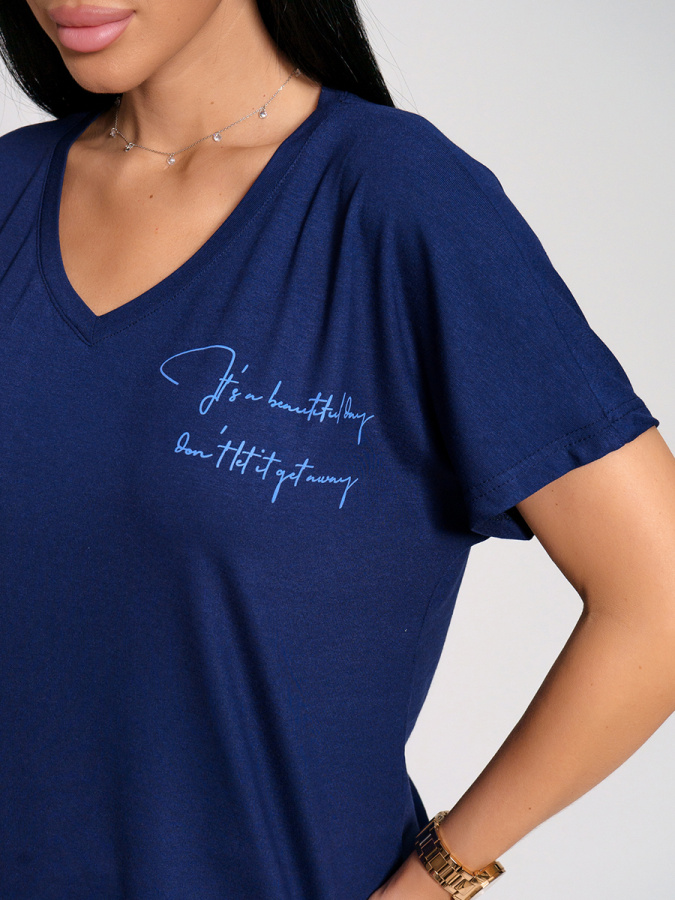 Оксана(синий) футболка