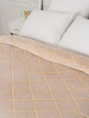 Клетка(песчаное облако) плед велсофт