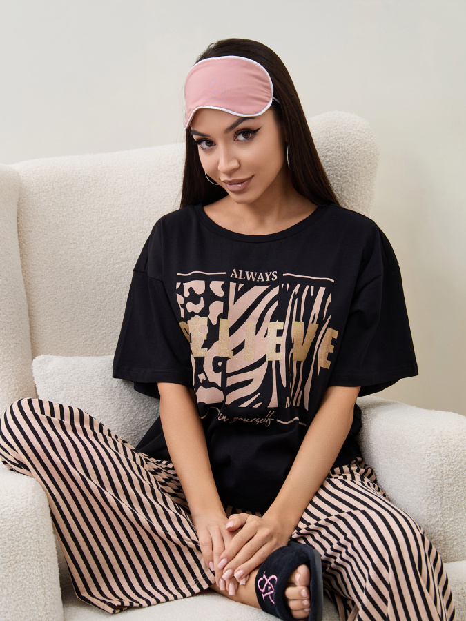 Сафари(чёрный) футболка+брюки