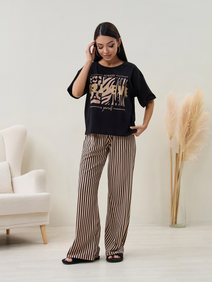 Сафари(чёрный) футболка+брюки