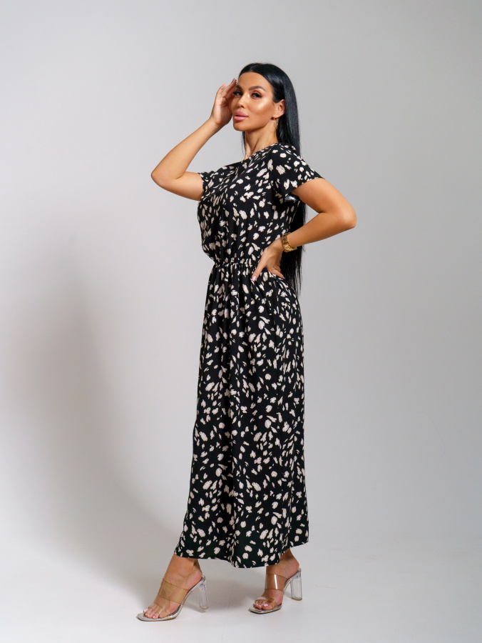 Ассоль(леопард черный) платье