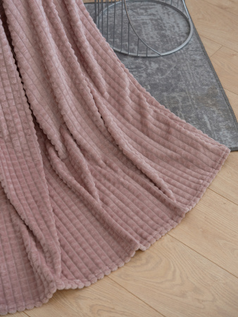 Мозаика(сухая роза) плед велсофт