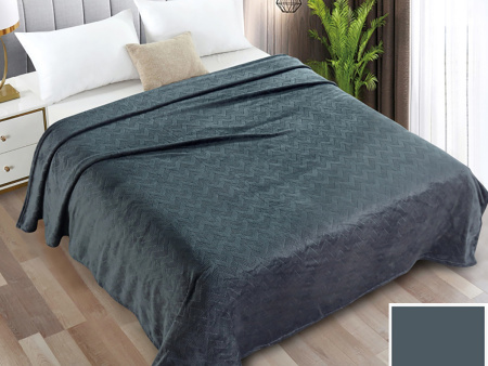 Геометрия(сапфир) плед велсофт