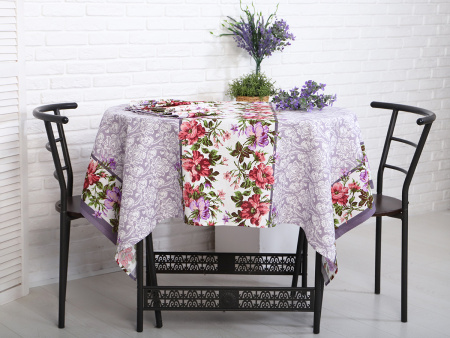 Скатерть "Дикая роза" рогожка