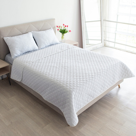 Одеяло-покрывало микрофибра(белая) у/степ (плотность150г/м2)