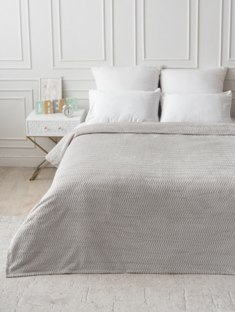 Океан(дымчато-серый) плед велсофт