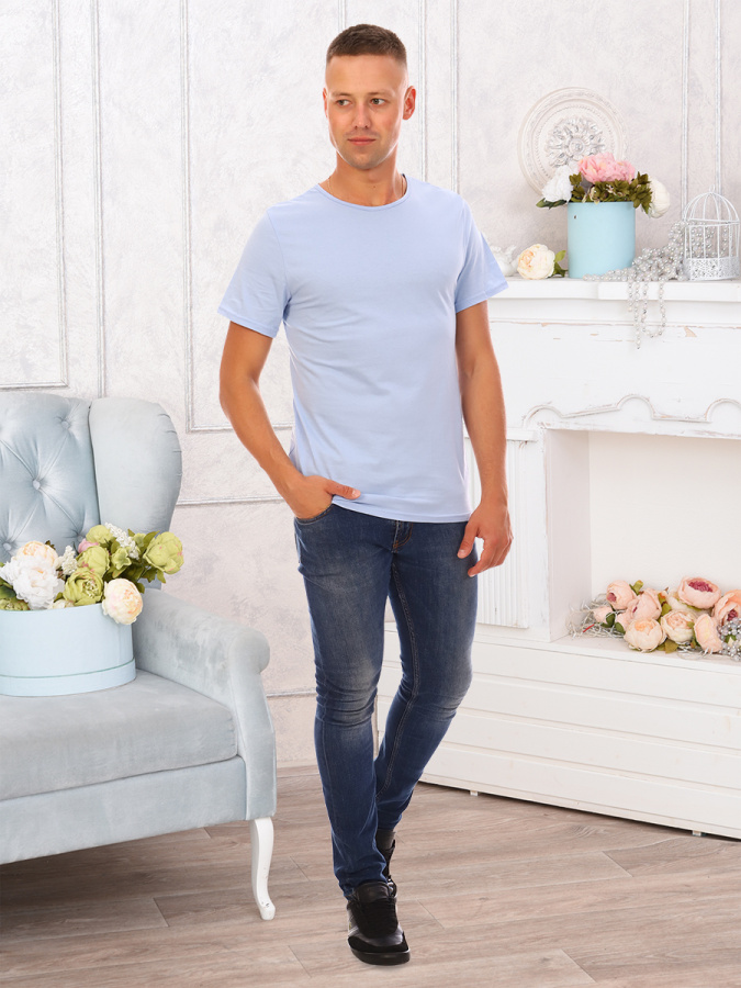 Марк (голубая) футболка мужская