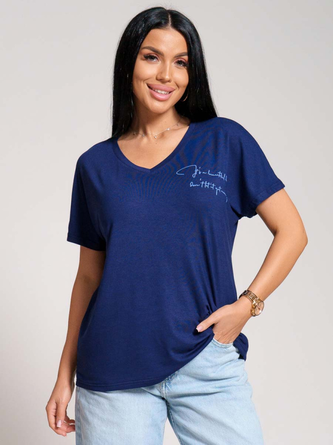 Оксана(синий) футболка