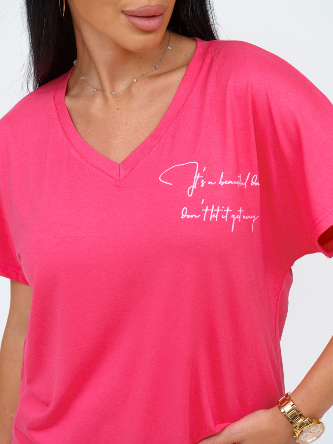 Оксана(розовый) футболка