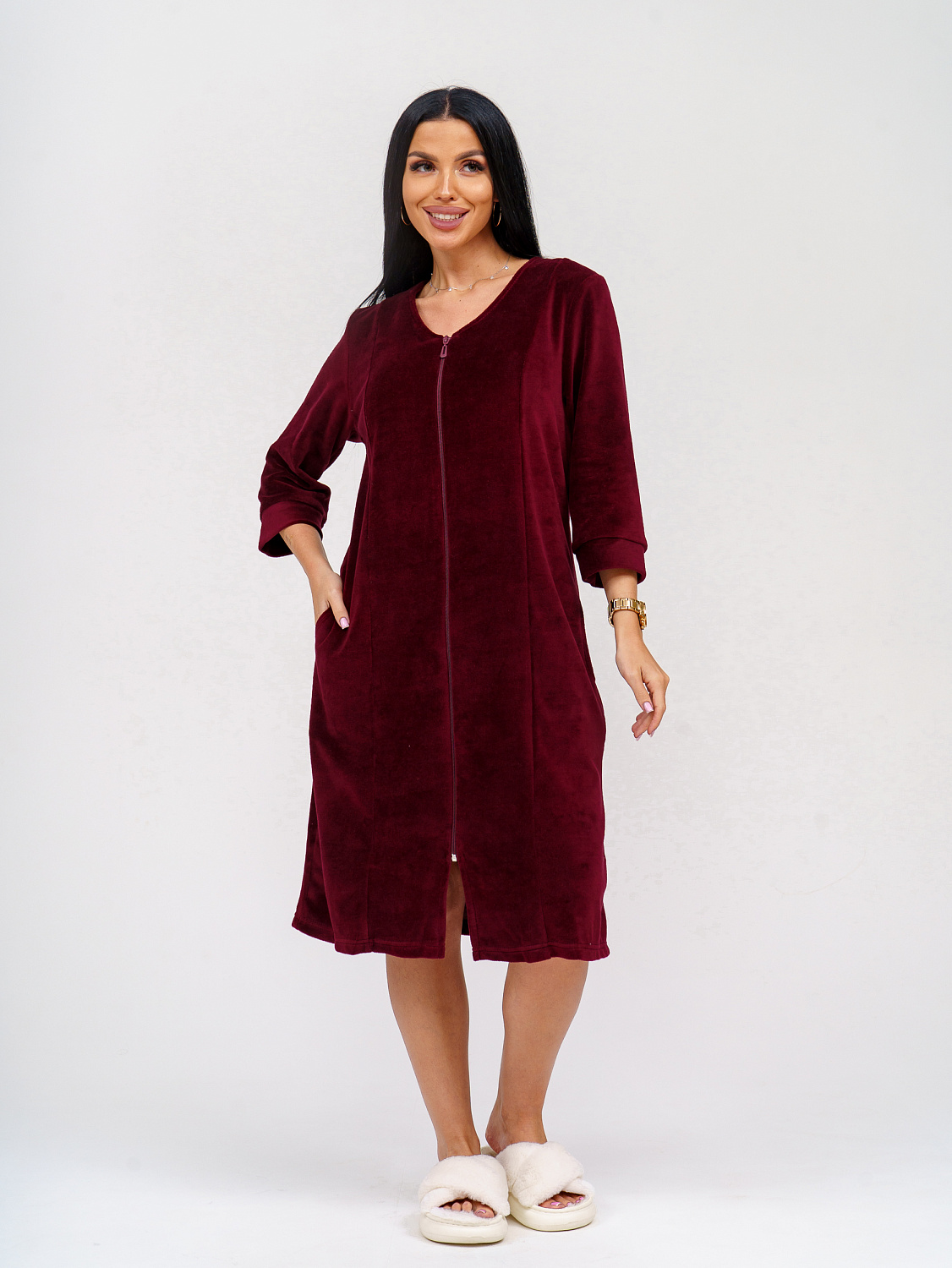 Азалия(бордо) халат