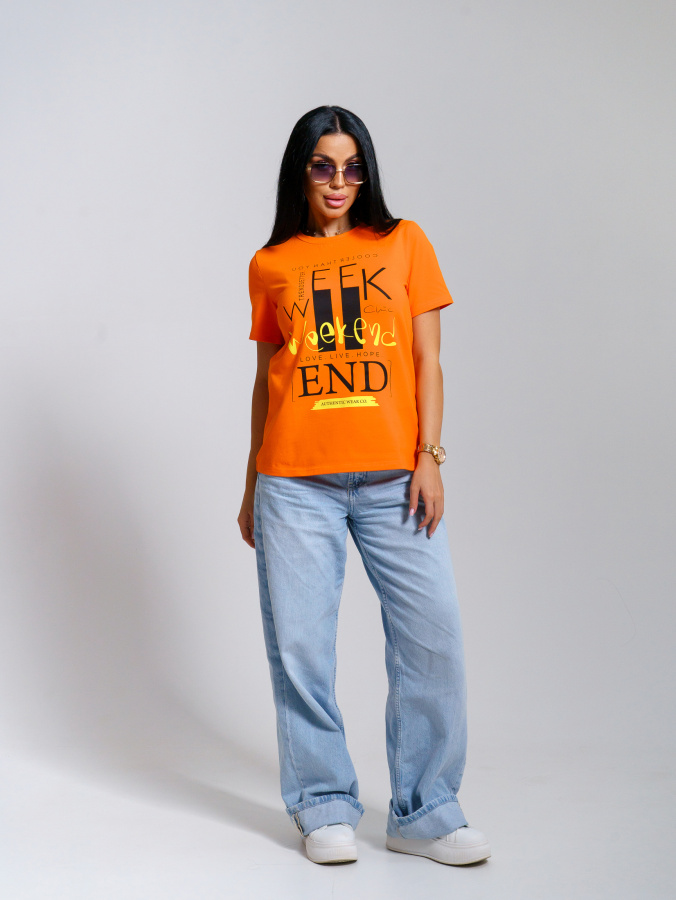 Миранда(оранжевый) футболка женская