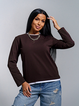 Рига(шоколад) лонгслив р.46