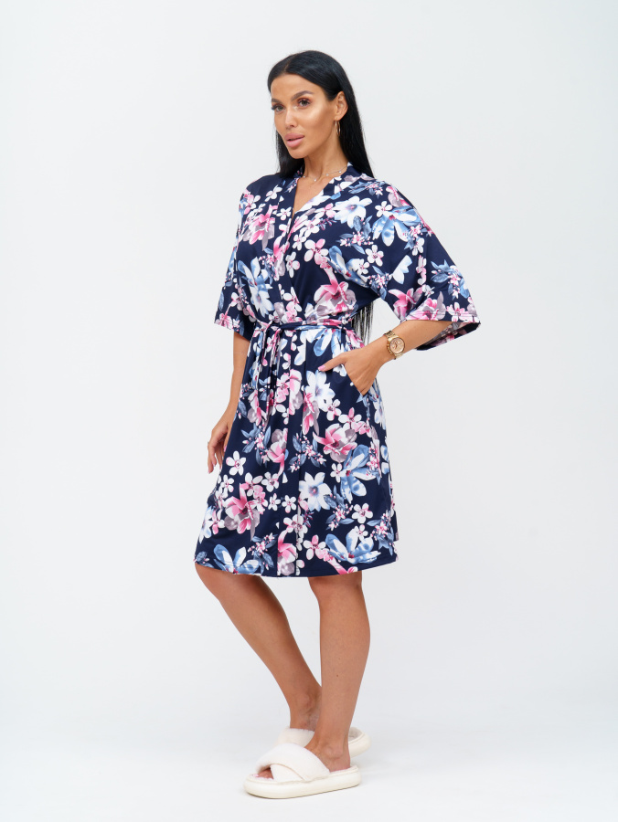 Токио(синий) халат