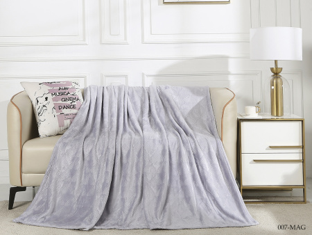 Пламя(светло-сирен) Плед велсофт