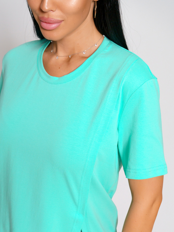 Асимметрия(аквамарин) футболка