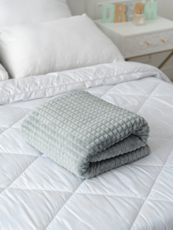 Мозаика(серебро) плед велсофт