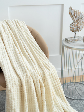 Мозаика(песочный)(однотон) плед велсофт