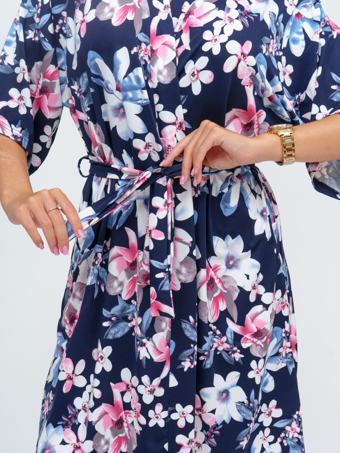 Токио(синий) халат