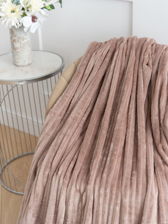 Вертикаль(терракот) плед велсофт