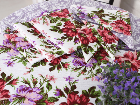 Скатерть "Дикая роза" рогожка