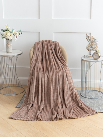 Вертикаль(терракот) плед велсофт