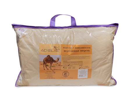 Подушка "Верблюжья шерсть" микрофибра (беж) на молнии