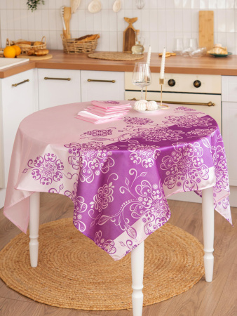 Розовый фламинго Скатерть+салфетка 30*30(6шт) трикот