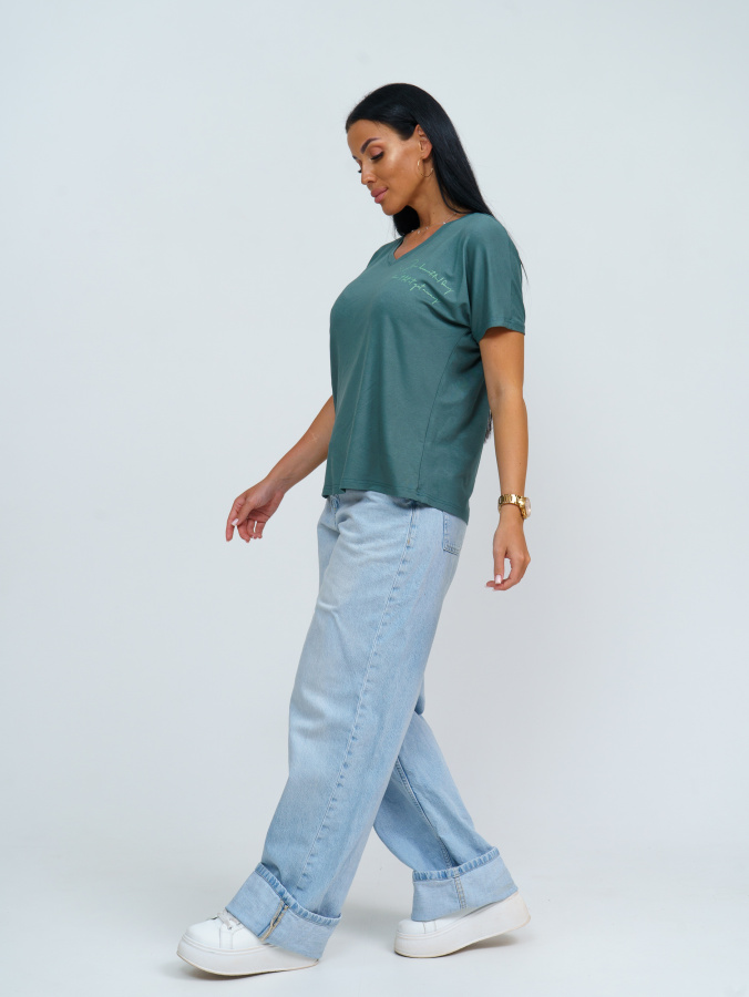 Оксана(зеленый) футболка