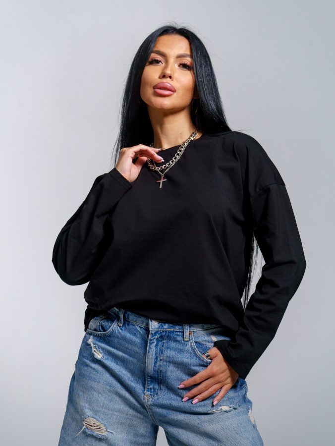 Лика(черный) лонгслив