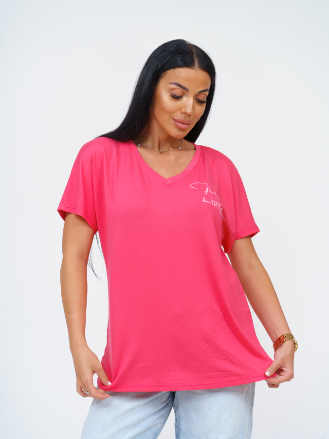 Оксана(розовый) футболка