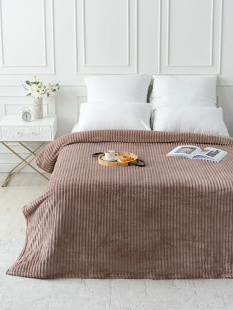 Вертикаль(терракот) плед велсофт