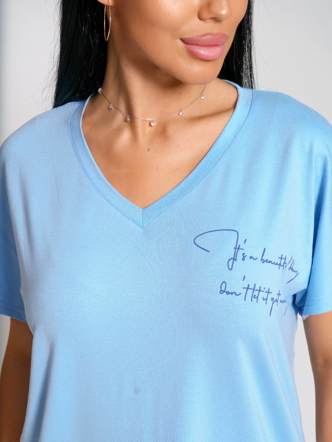 Оксана(голубой) футболка