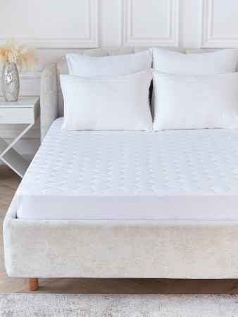 Наматрасник синтепон на рез. борт 30(бел) м/ф