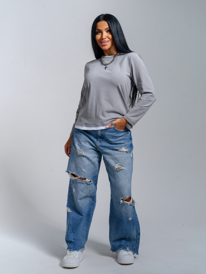 Рига(серый) лонгслив