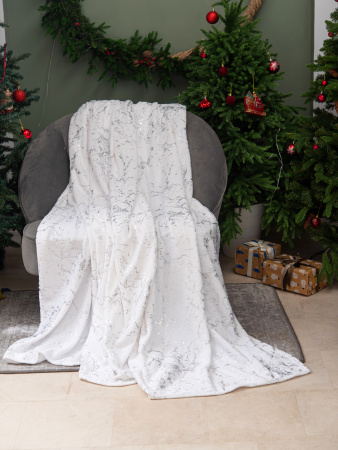 Мрамор(бел) плед велсофт