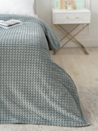 Мозаика(серебро) плед велсофт