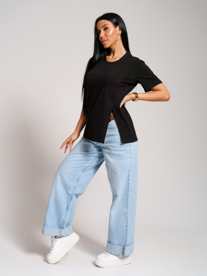 Асимметрия(черный) футболка