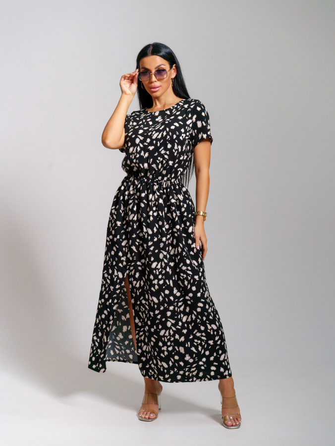 Ассоль(леопард черный) платье