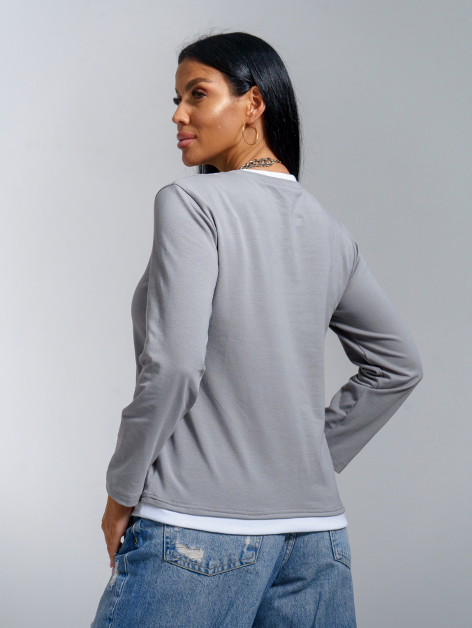 Рига(серый) лонгслив