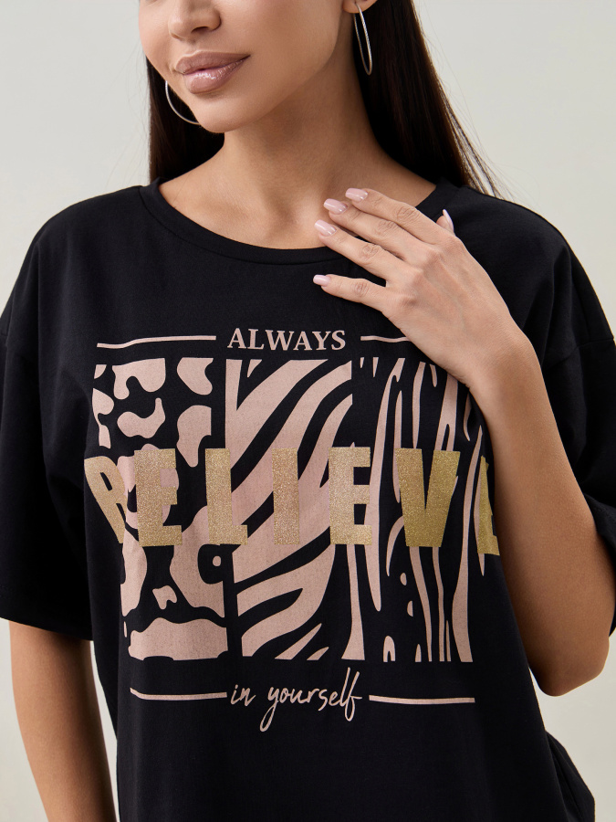 Сафари(чёрный) футболка+брюки