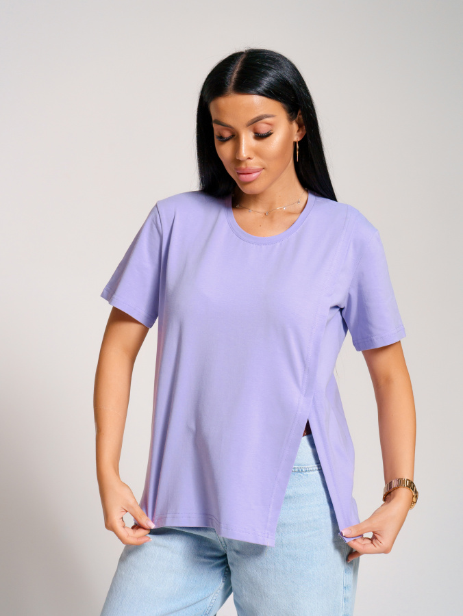 Асимметрия(лаванда) футболка