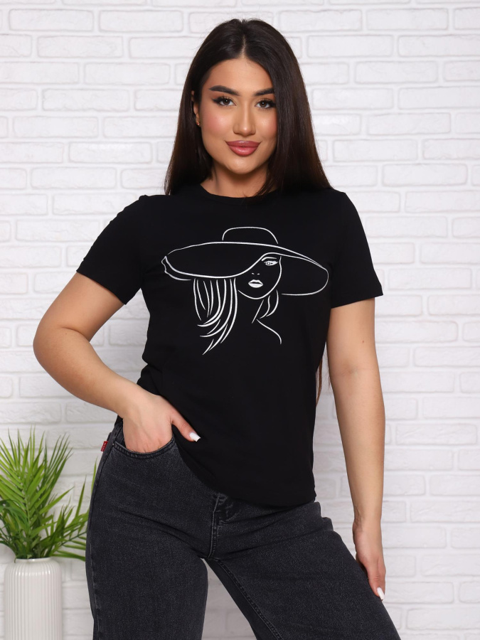 Миледи(чёрный) футболка женская