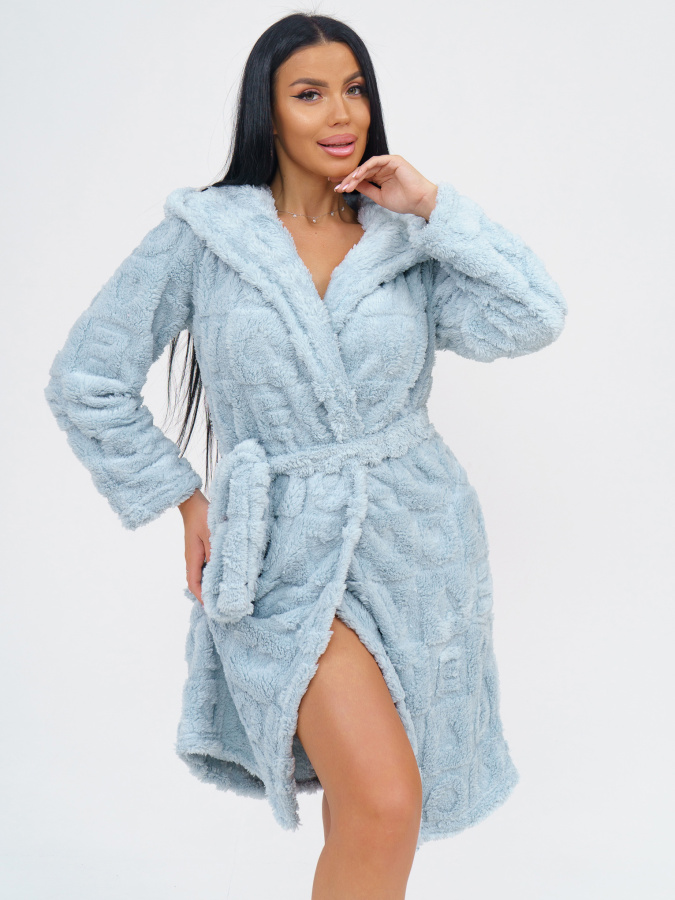 Ежик(голубой) халат