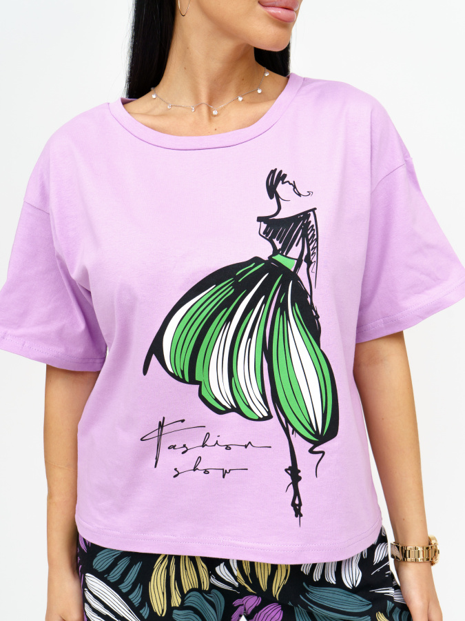 Танец(лаванда) футболка+брюки