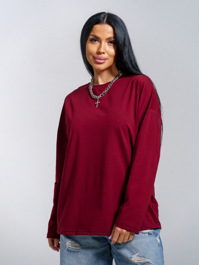 Лика(бордо) лонгслив